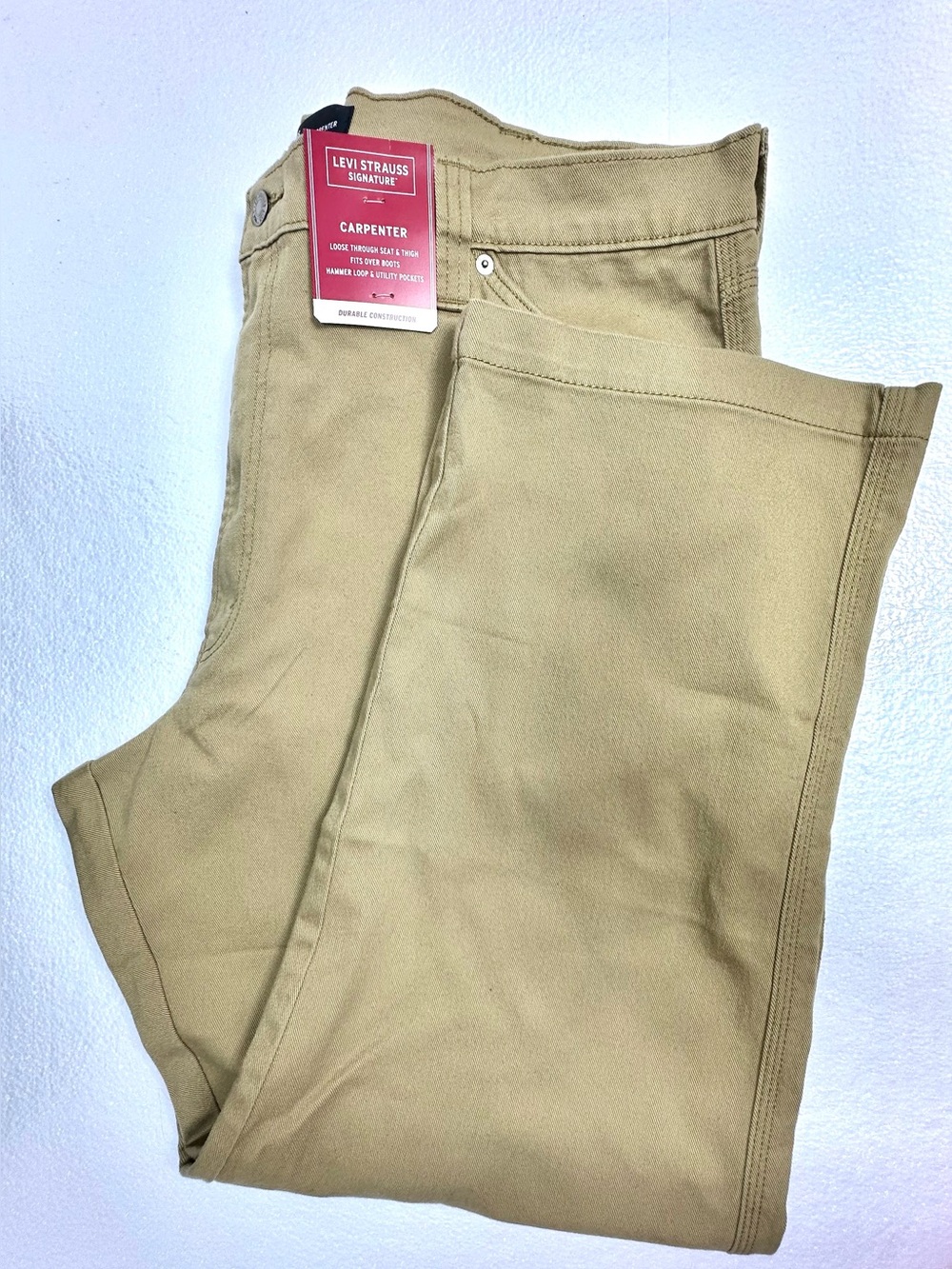 Levi’s Workwear Khaki Carpenter Pants 42 x 30 NWT